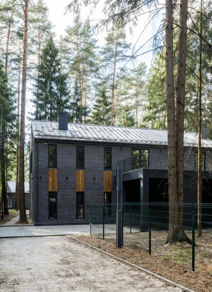 Черный дом в лесу, 300 м²