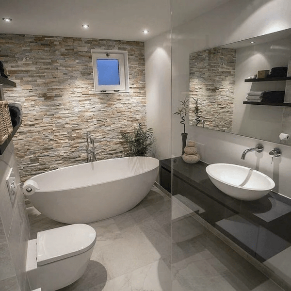 9 вариантов акцентной стены в ванной комнате