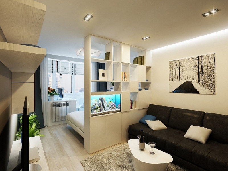 Дизайн квартиры 50 кв.м +110 фото примеров и 2 проекта интерьера
