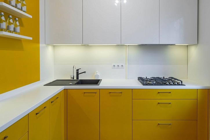 Желтая кухня: 40 лучших фото интерьера