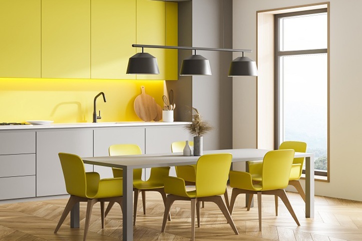Желтая кухня: 40 лучших фото интерьера