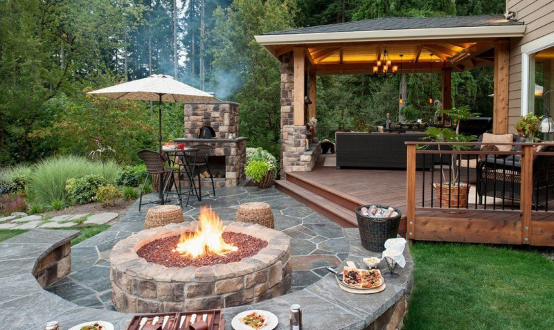 Зона отдыха на участке 12 соток