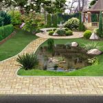 Качели перед прудиком