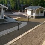 Светильники вдоль дорожки