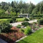 Цветник с кустарниками