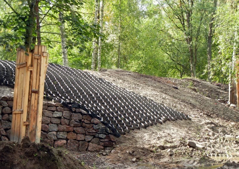 Укрепление склона